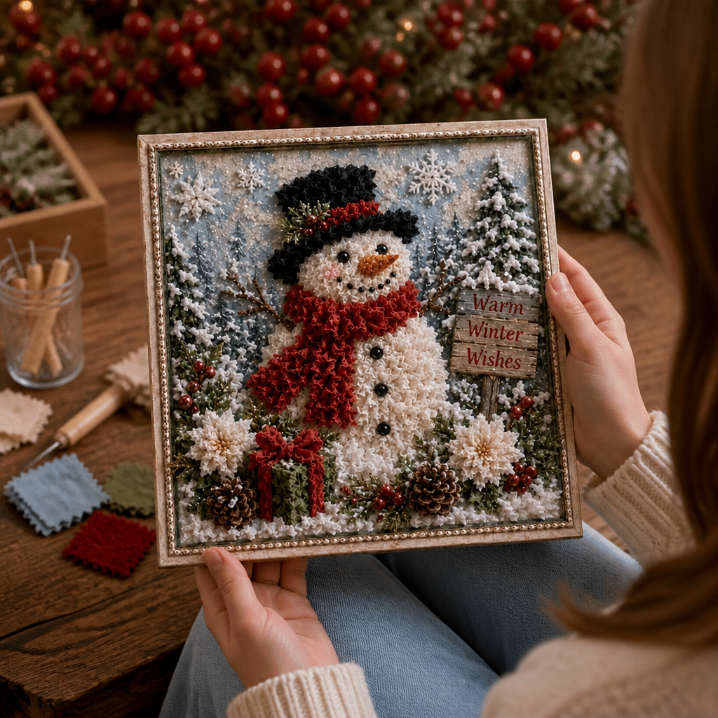 CraftyHolly - 3D Stoff-Bastelset mit vorgeschnittener Vorlage