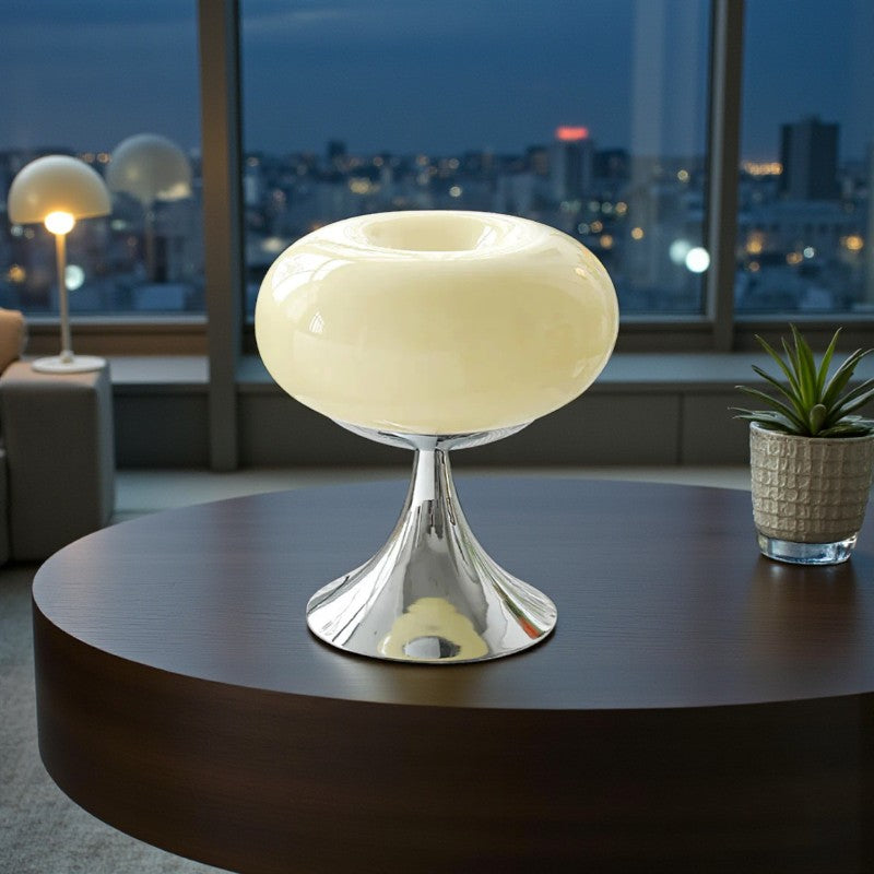 Bureia - Tischlampe Metall & Glas mit integriertem LED-Licht