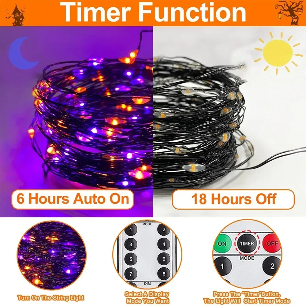 Cordex - Halloween-LED-Lichterkette 10 m/20 m