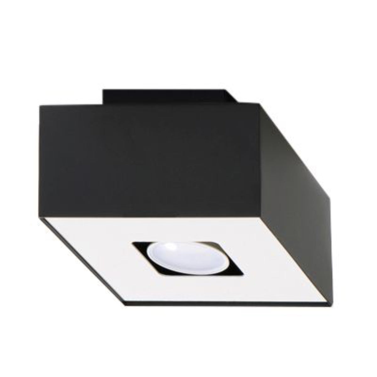 Mono - 1 Deckenleuchte, schwarz, aus Stahl, 14 x 14 cm