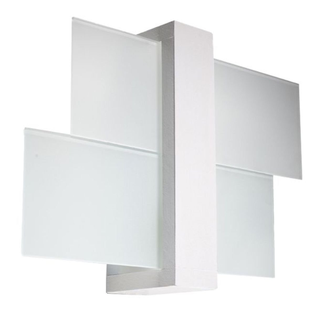 FENIKS - 1 Wandleuchte, weiß, aus Holz und Glas