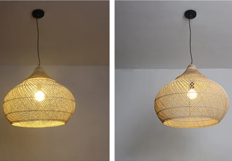 Handgeflochtene - Rattan-Pendelleuchte