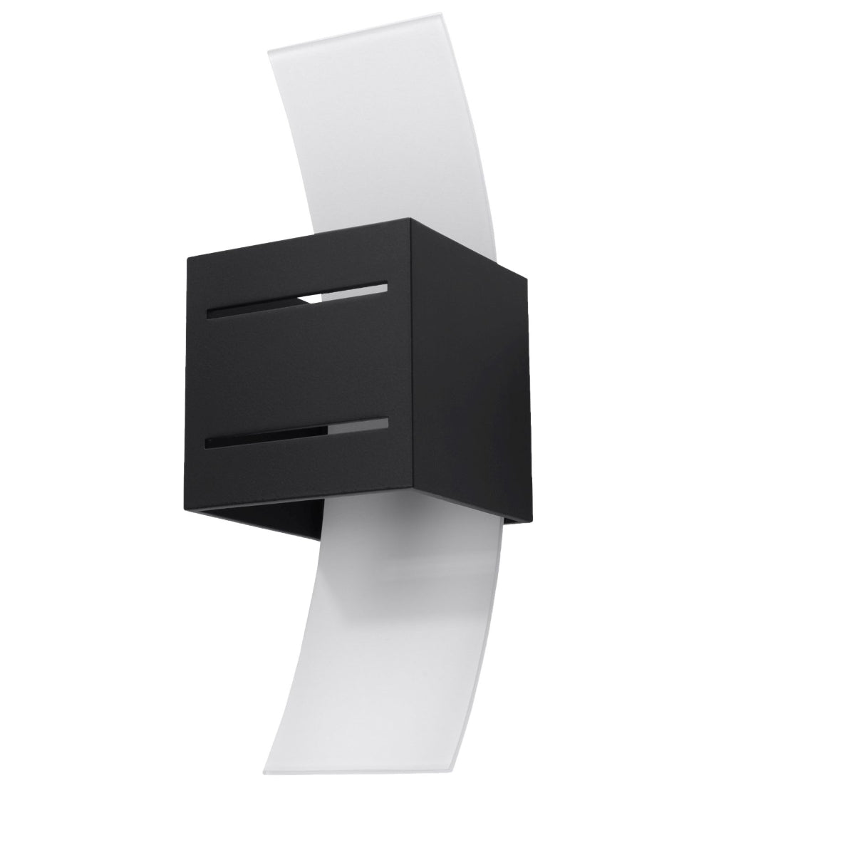 LORETO - Wandleuchte, schwarzes Aluminium/Glas