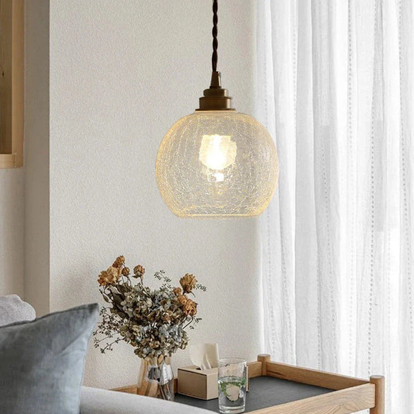 Skandinavische - Retro-Pendelleuchte aus Kristallglas,