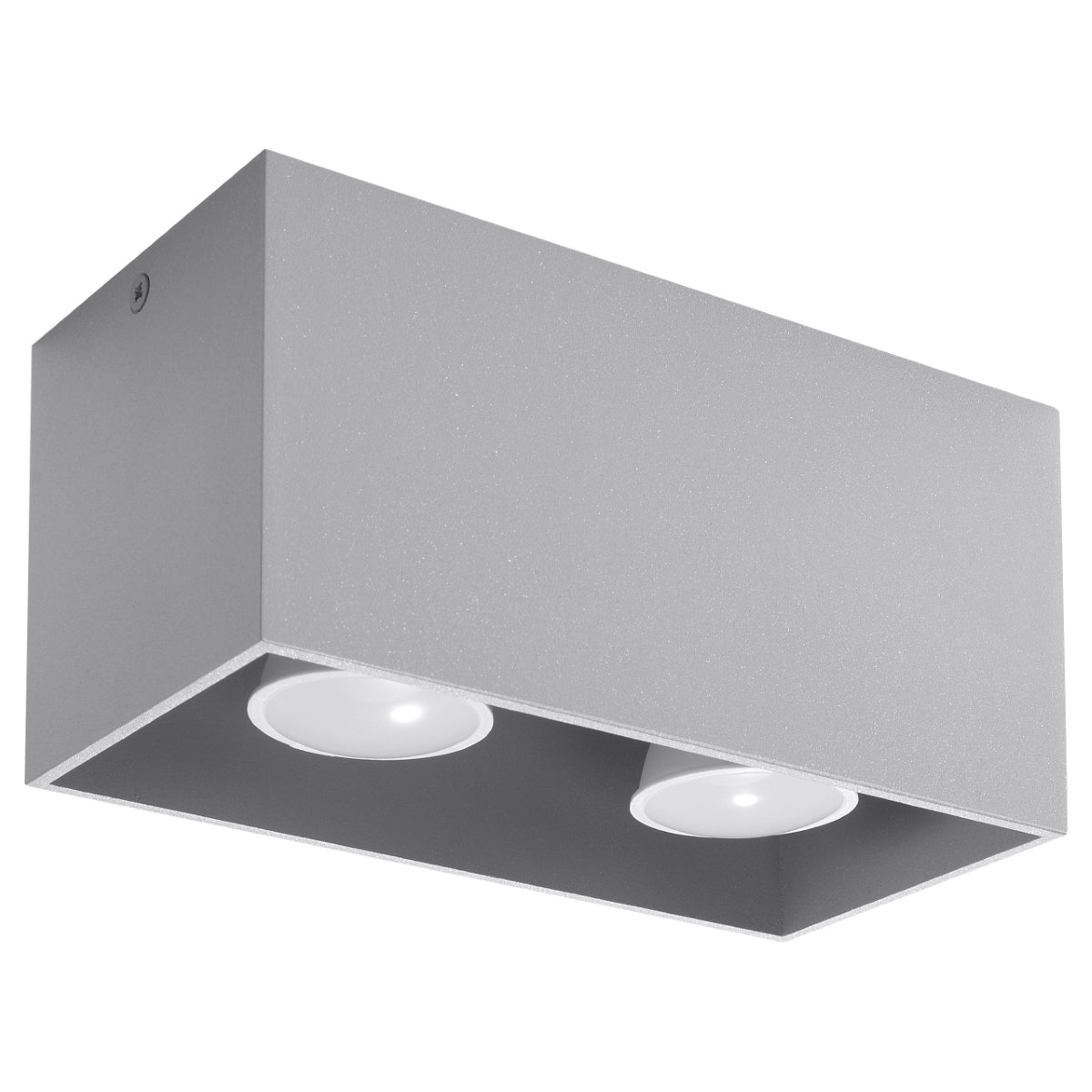 Plafona - QUAD MAXI Deckenleuchte, grau, 2-flammig, GU10,