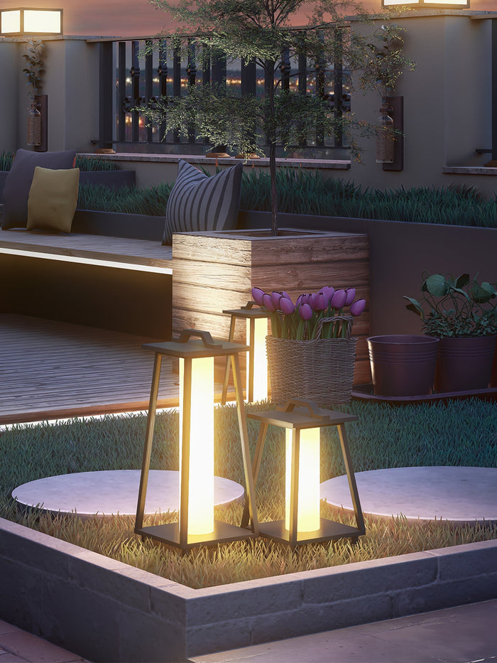 Brix - Tragbare LED Außenlampe Edelstahl