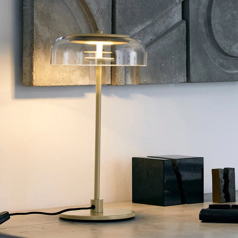 Quelix - Designer-Tischleuchte aus Glas mit LED