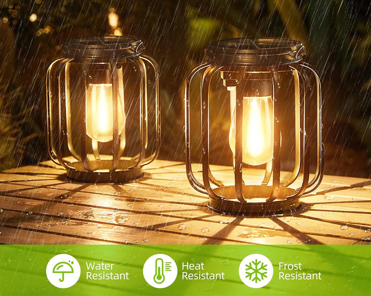 Solara - Vintage Solar-LED-Laterne aus Eisen, Schutzart IP65