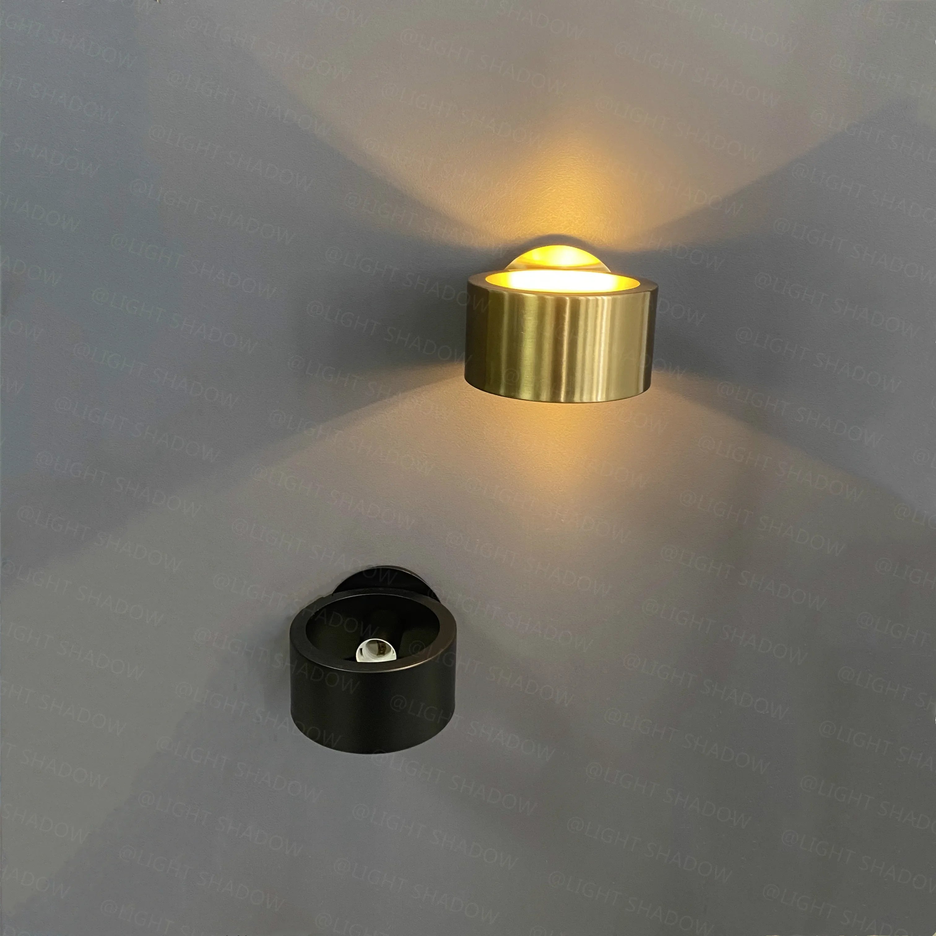 Nordische - LED-Wandleuchte Schwarz/Gold