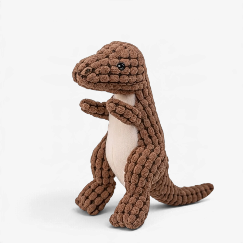 DinoSnuggle - Plüsch Dinosaurier Hundespielzeug mit Strukturierter Oberfläche