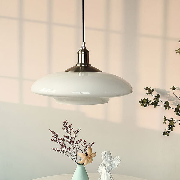 Celira - Moderne Pendelleuchte aus weißem Glas