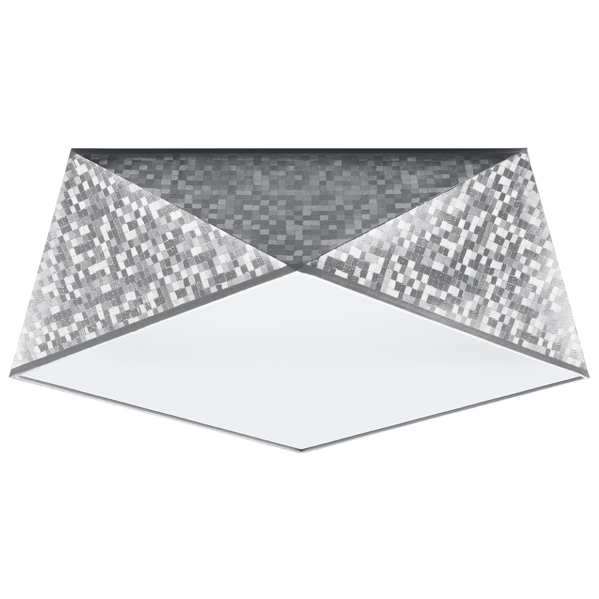 Hexa - 35 Silberne Deckenleuchte 35×35 cm