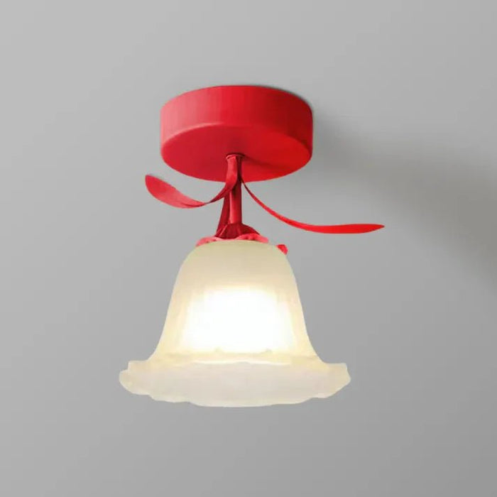 Claria - Tiffany-Deckenleuchte mit kleinen Glasblumen