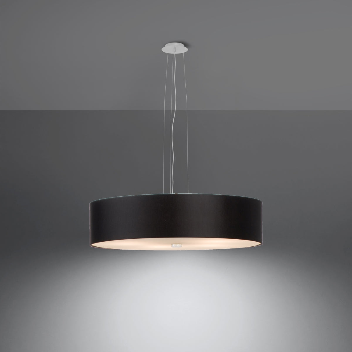 Minimalistischer - Kronleuchter SKALA 50 schwarz mit