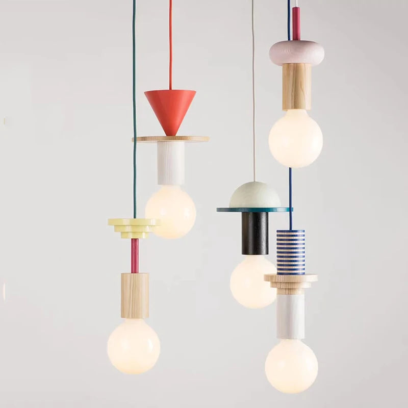 Vortex - LED-Hängeleuchte aus Holz, E27-Fassung im