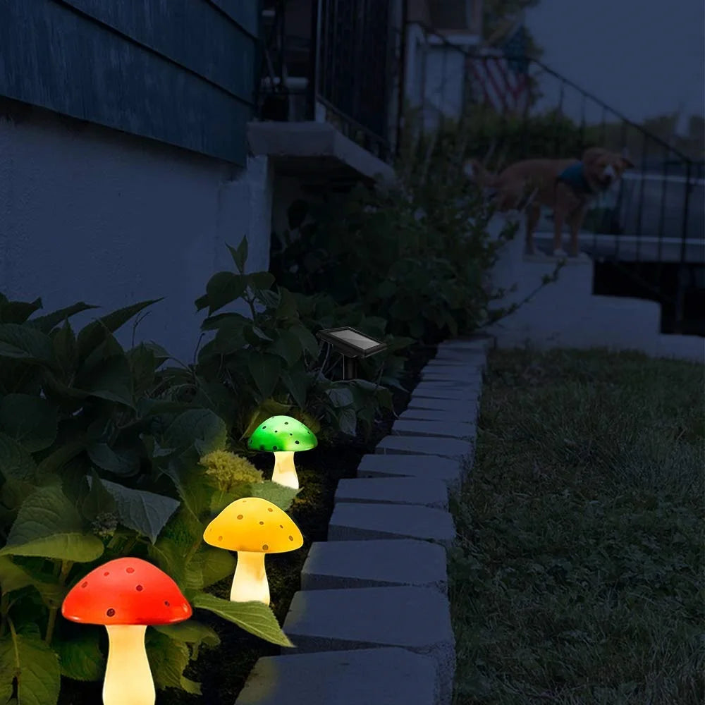 Helios - Solar-Lichterkette in Pilzform, 5 m, 12 LEDs