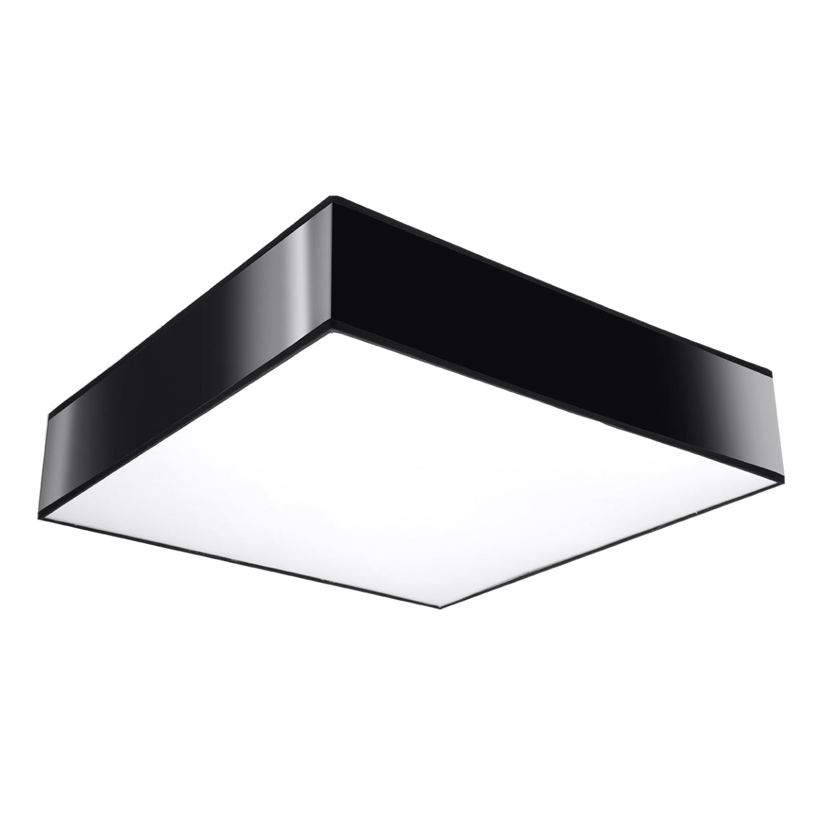 Zenita - Schwarze PVC-Deckenleuchte, 55 cm quadratisch