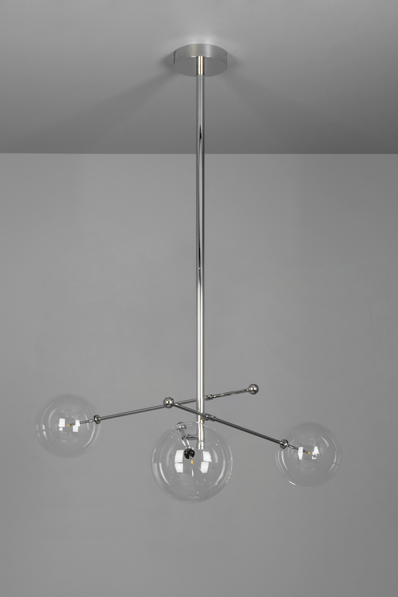 Nimbus - Kronleuchter aus Metall und Glas mit 3 Armen