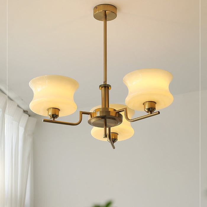 Claria - Klassischer Kronleuchter Gold & Glas
