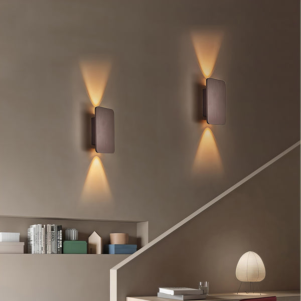 Rechteckige - LED-Wandleuchte, Aluminium
