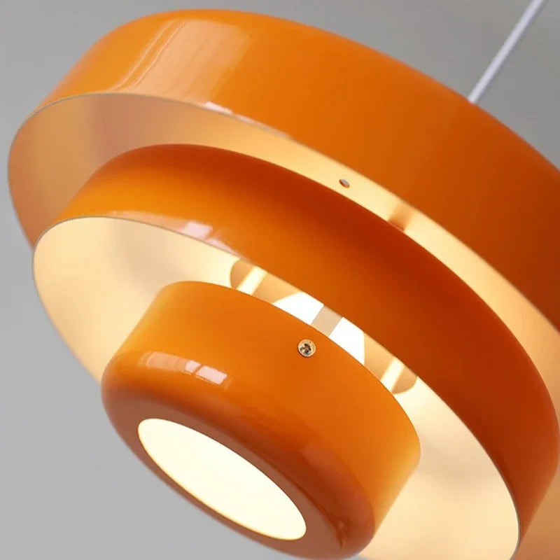 Stella - Retro-Hängeleuchte aus Metall, orange