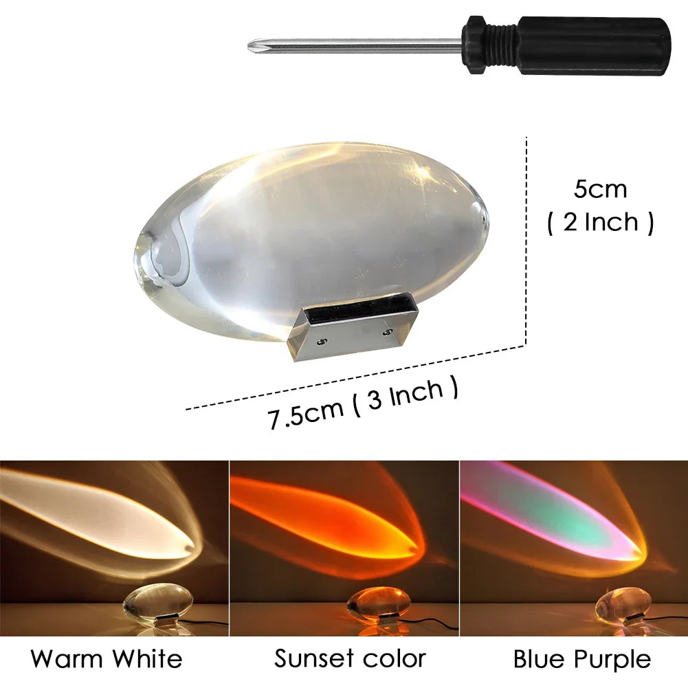 Mesalux - LED-Tischleuchte mit Kristallglas, USB