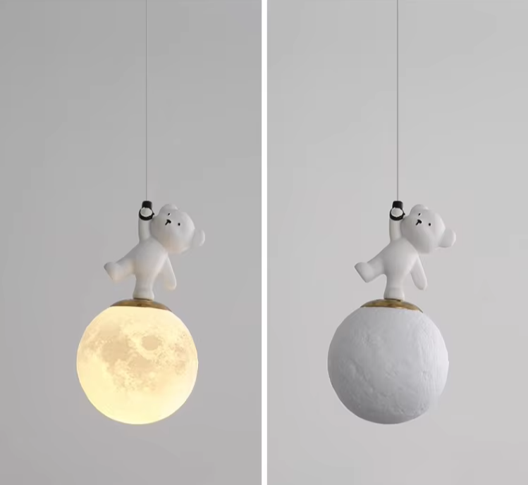 Rondea - LED-Pendelleuchte für Kinderzimmer Nordic Bear Glow