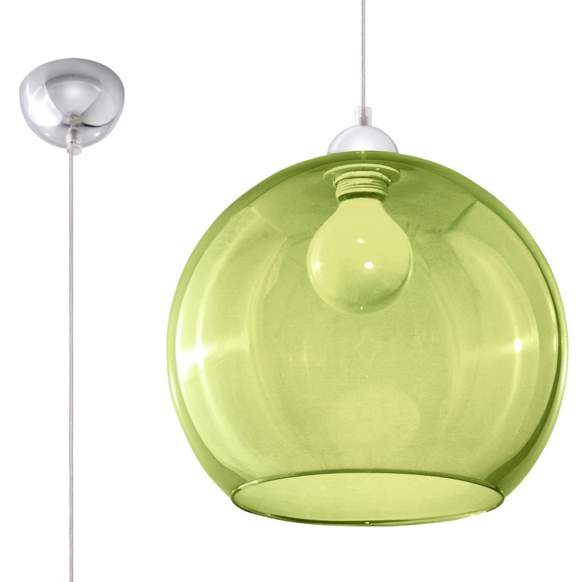 Stella - Grüne Glaskugel-Pendelleuchte
