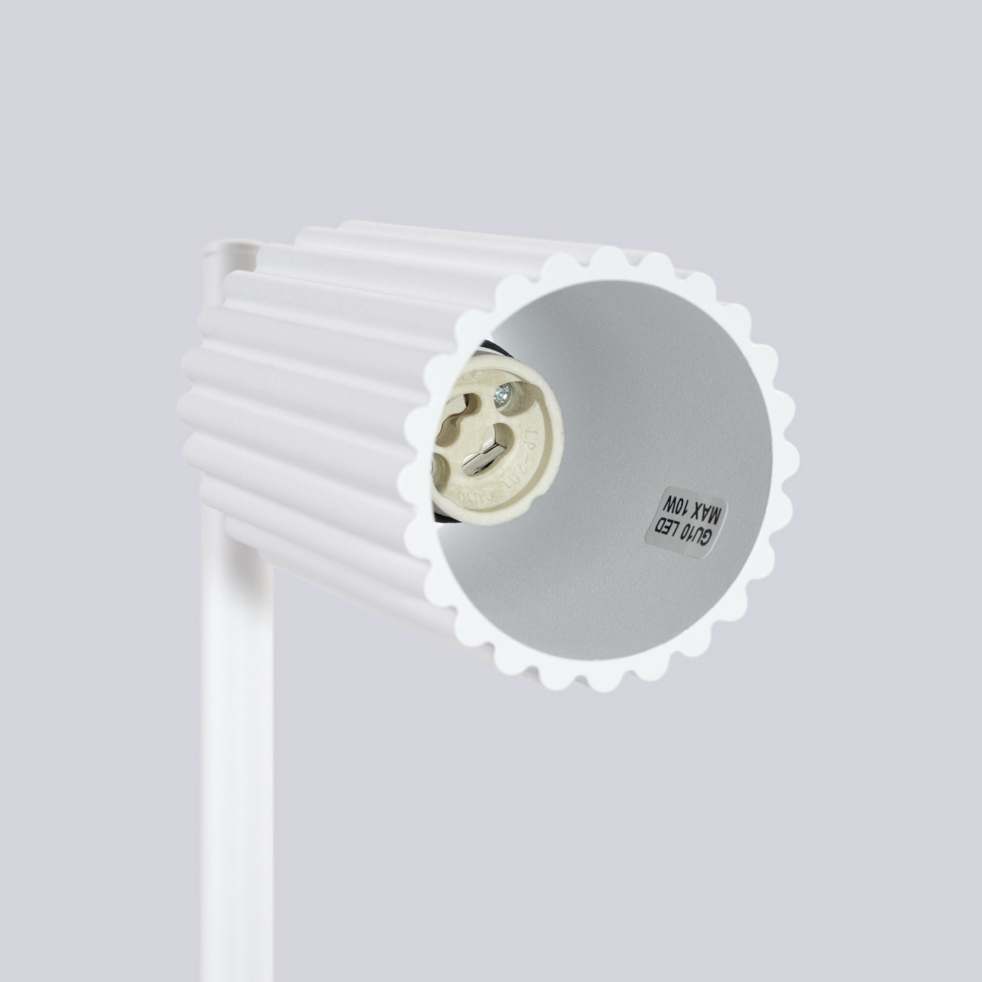 Lino - Tischlampe weiß im geriffelten Röhrendesign