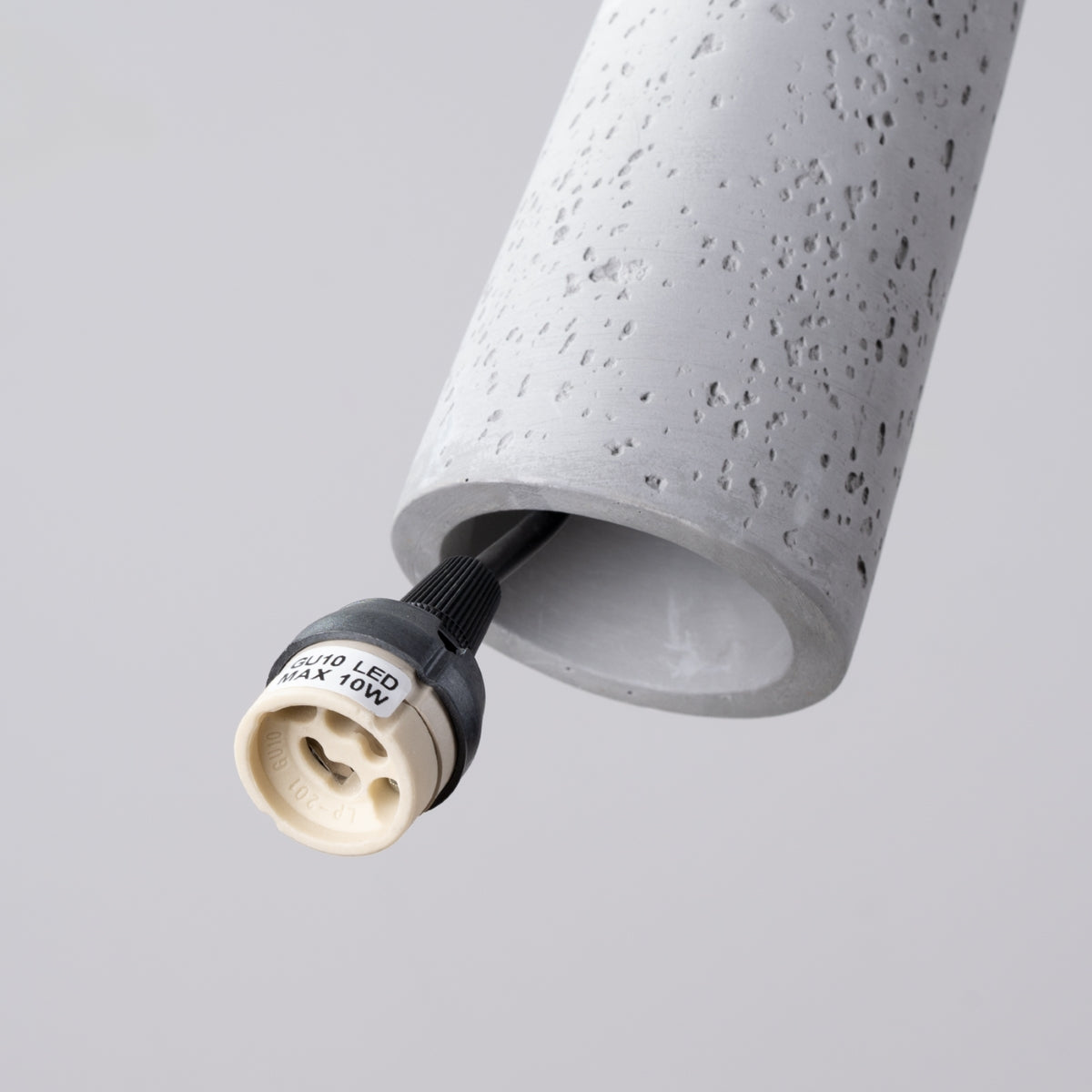 Beton - Pendelleuchte Beton grau im konischen Design