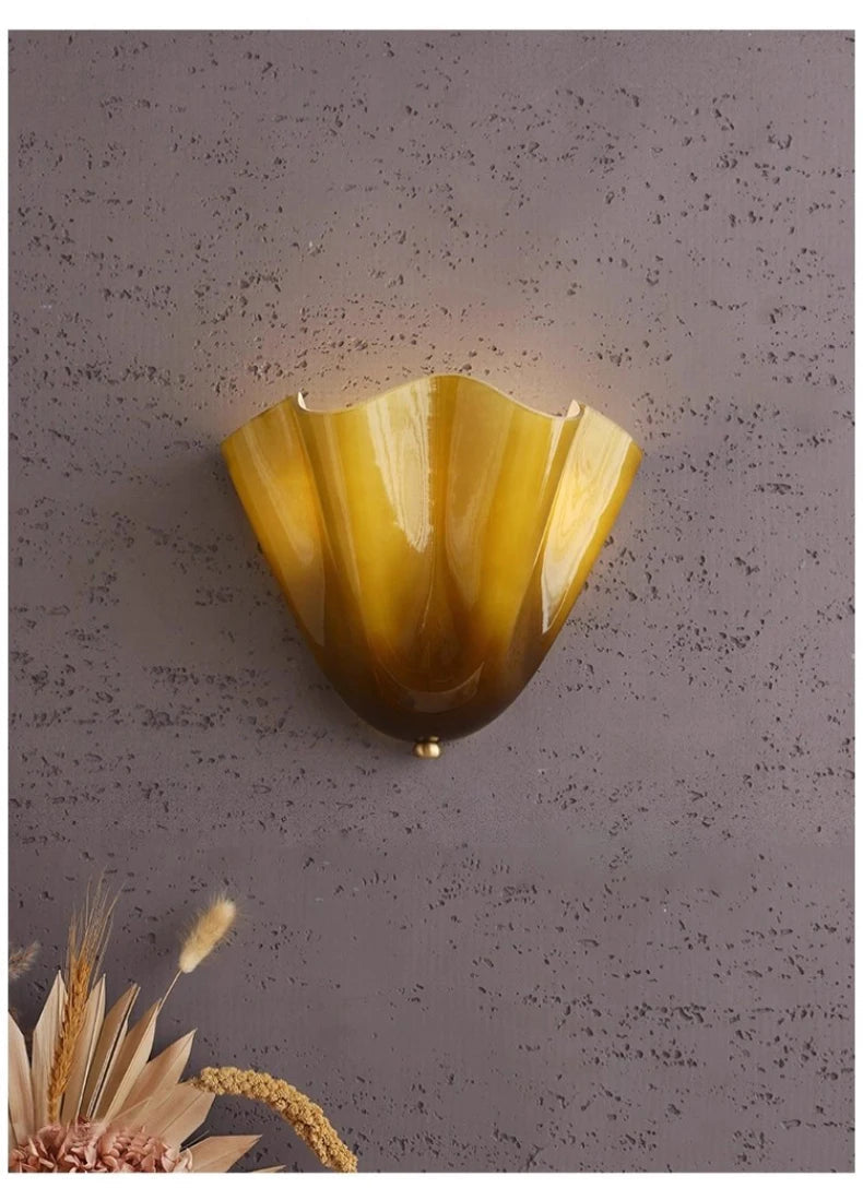 Murano - Wandleuchte aus farbigem Wabi-Sabi-Glas im