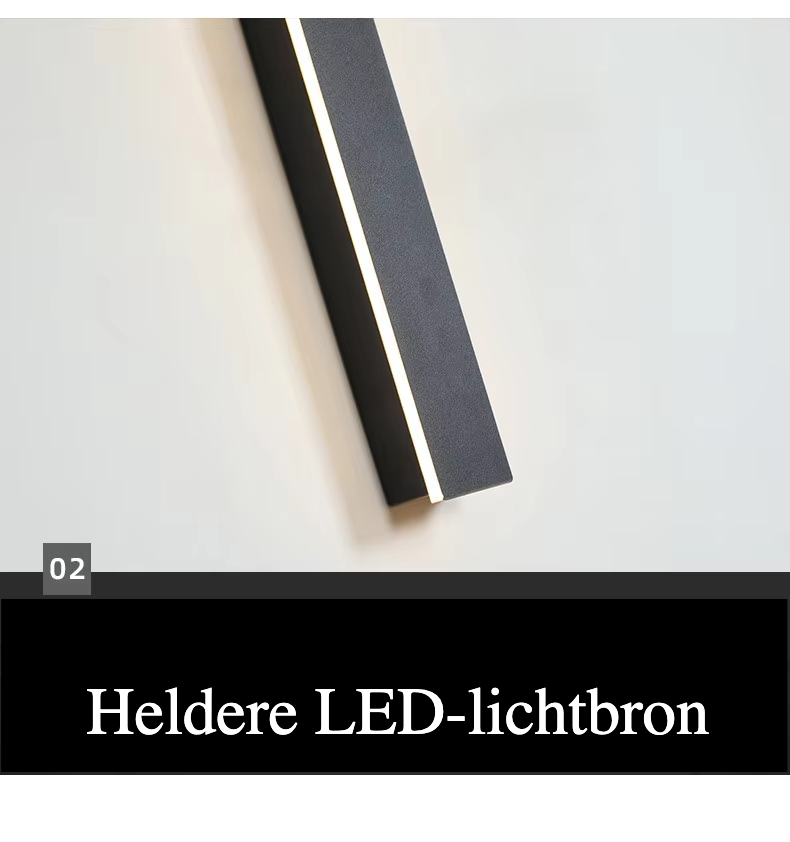 Lumera - LED-Wandleuchte, schwarzes Acryl