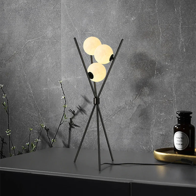 LunaGlow - 3D-Mond-Stehleuchte mit Stativ
