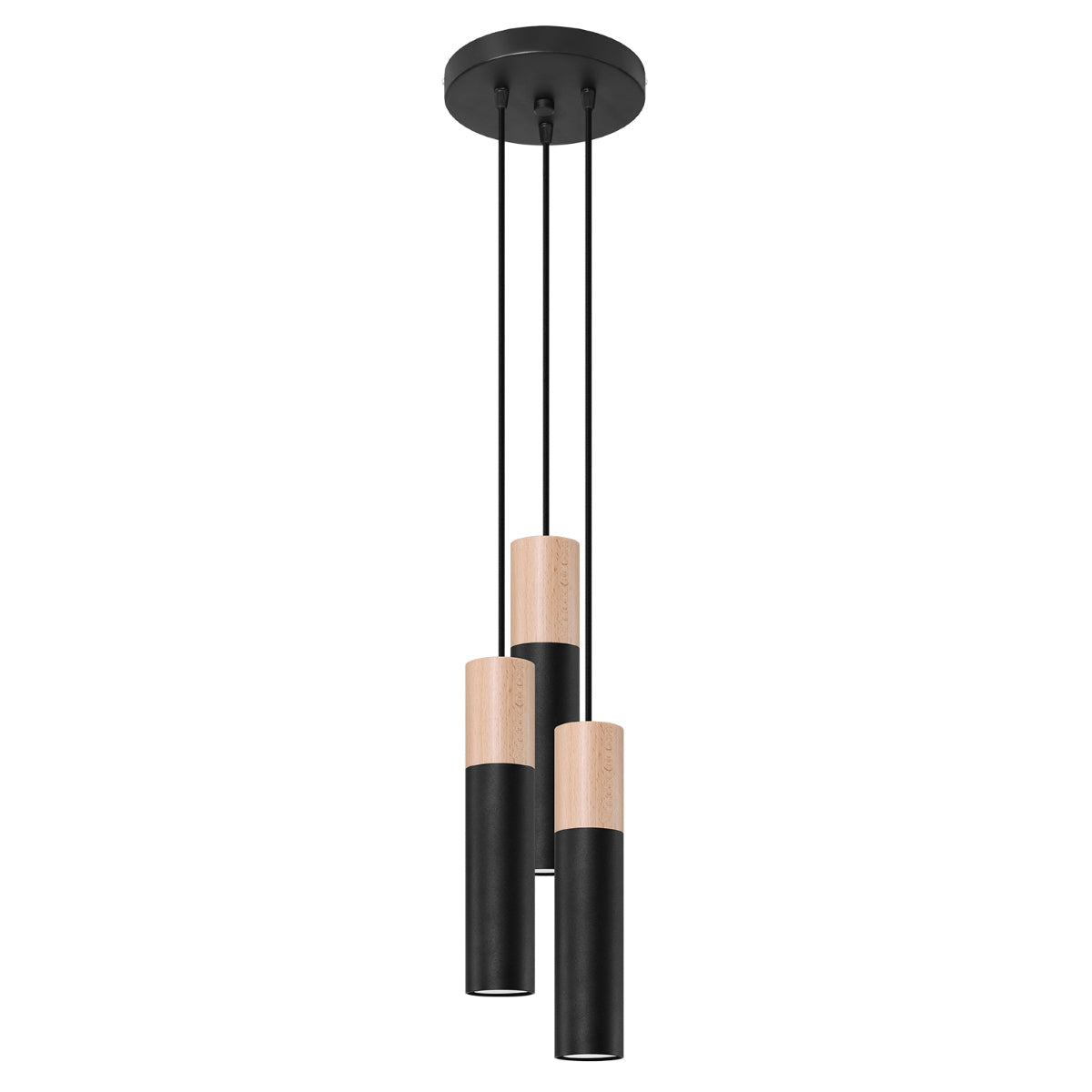 Nimbus - 3-flammige Pendelleuchte, schwarz
