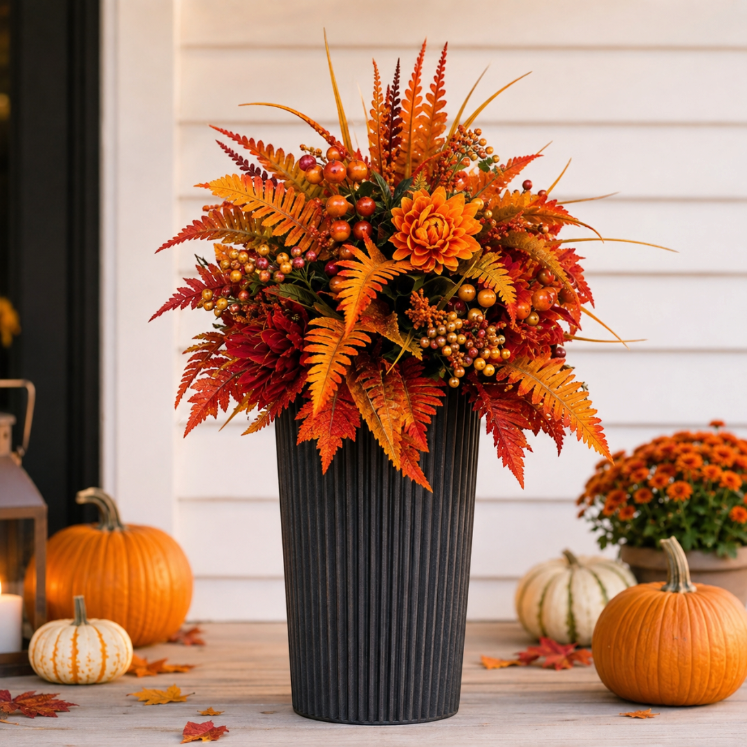 Autumnbloom - Künstliche Herbstblumendekoration mit Ahornblättern