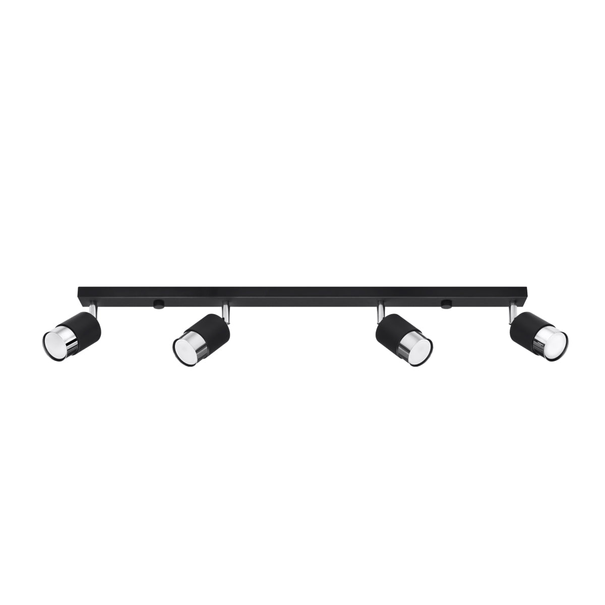 Radial - Deckenleuchte, schwarz/chrom, 4-flammig,