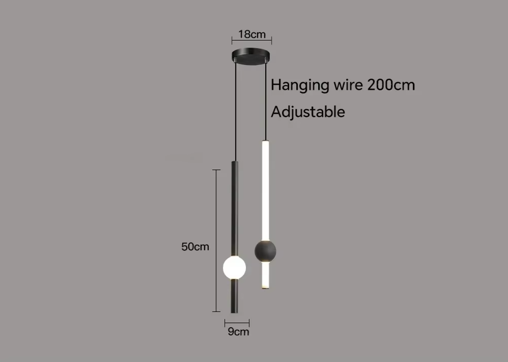 Geometrische - LED-Pendelleuchte aus Metall