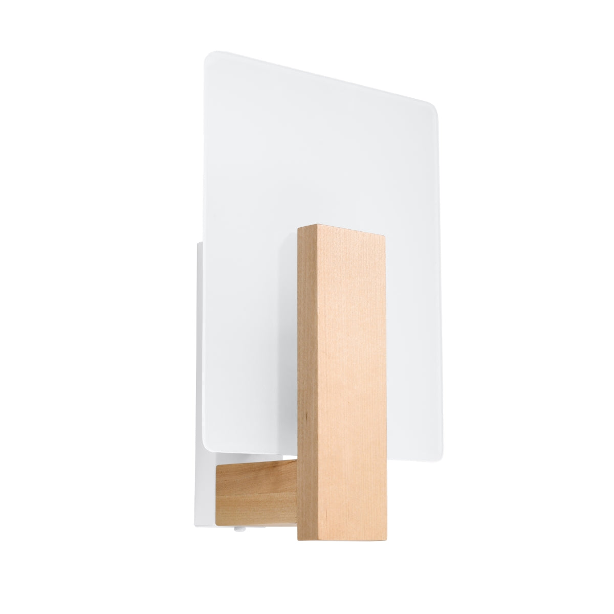 LAPPO - Wandleuchte, Naturholz & Glas