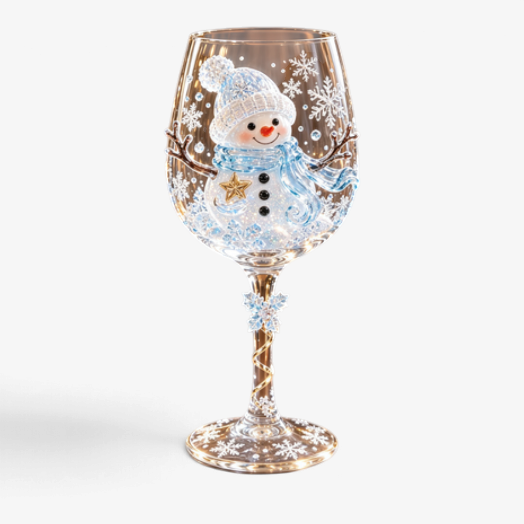 SantaSip - Weihnachtsweinglas mit Weihnachtsmannmotiv