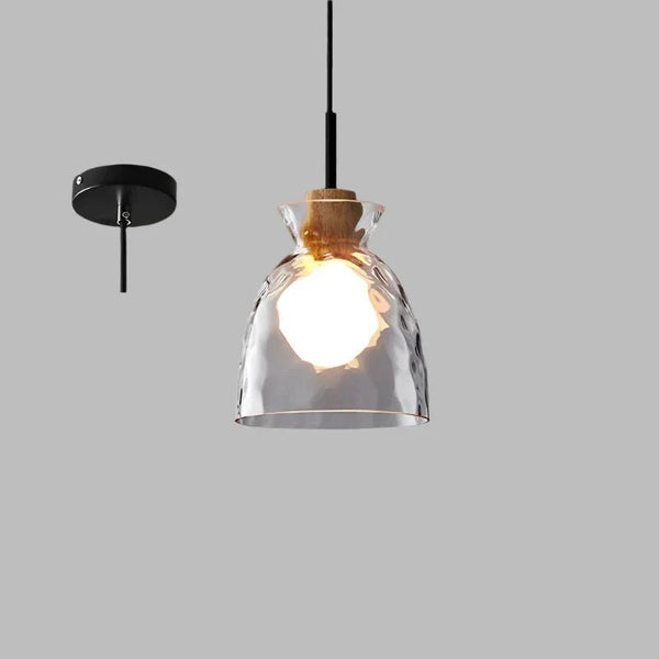 Wellenförmige - Glas-Pendelleuchte, minimalistisch
