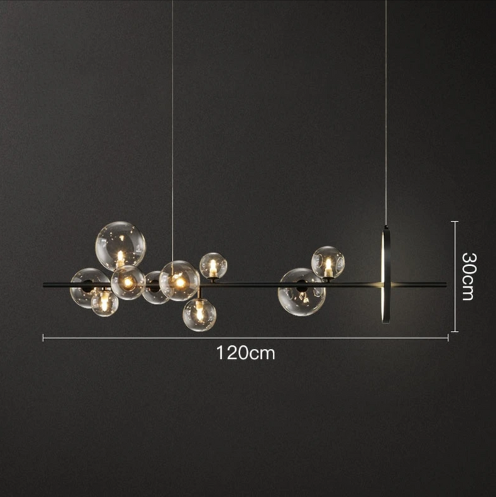 Aurela - Glas Hängeleuchte Kugeldesign 90–120 cm