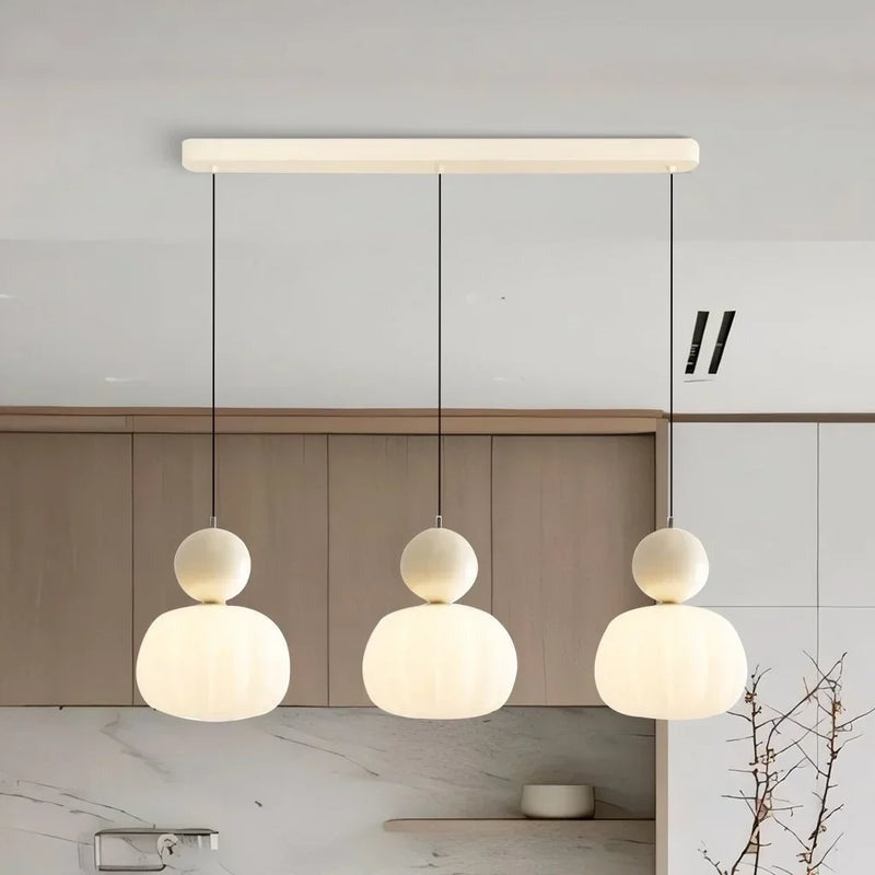 Scout - Art Deco Bauhaus Pendelleuchte in Creme