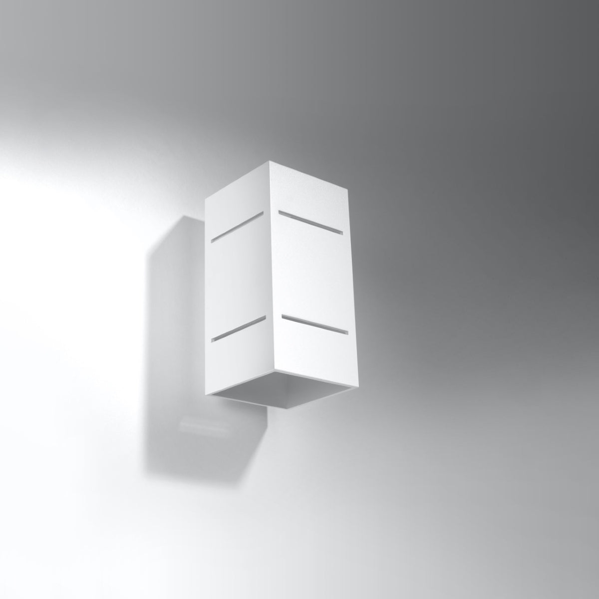 BLOCCO - Wandleuchte, weiß mit Perforation, nach oben und
