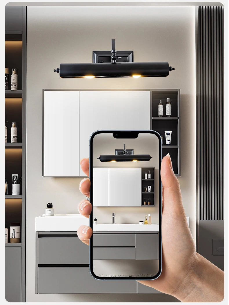 Lateralis - LED-Spiegelwandleuchte mit 2 x E14-Fassungen