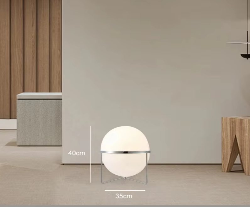 Taliara - Art-déco-LED-Kugel-Stehleuchte mit Marmorsockel
