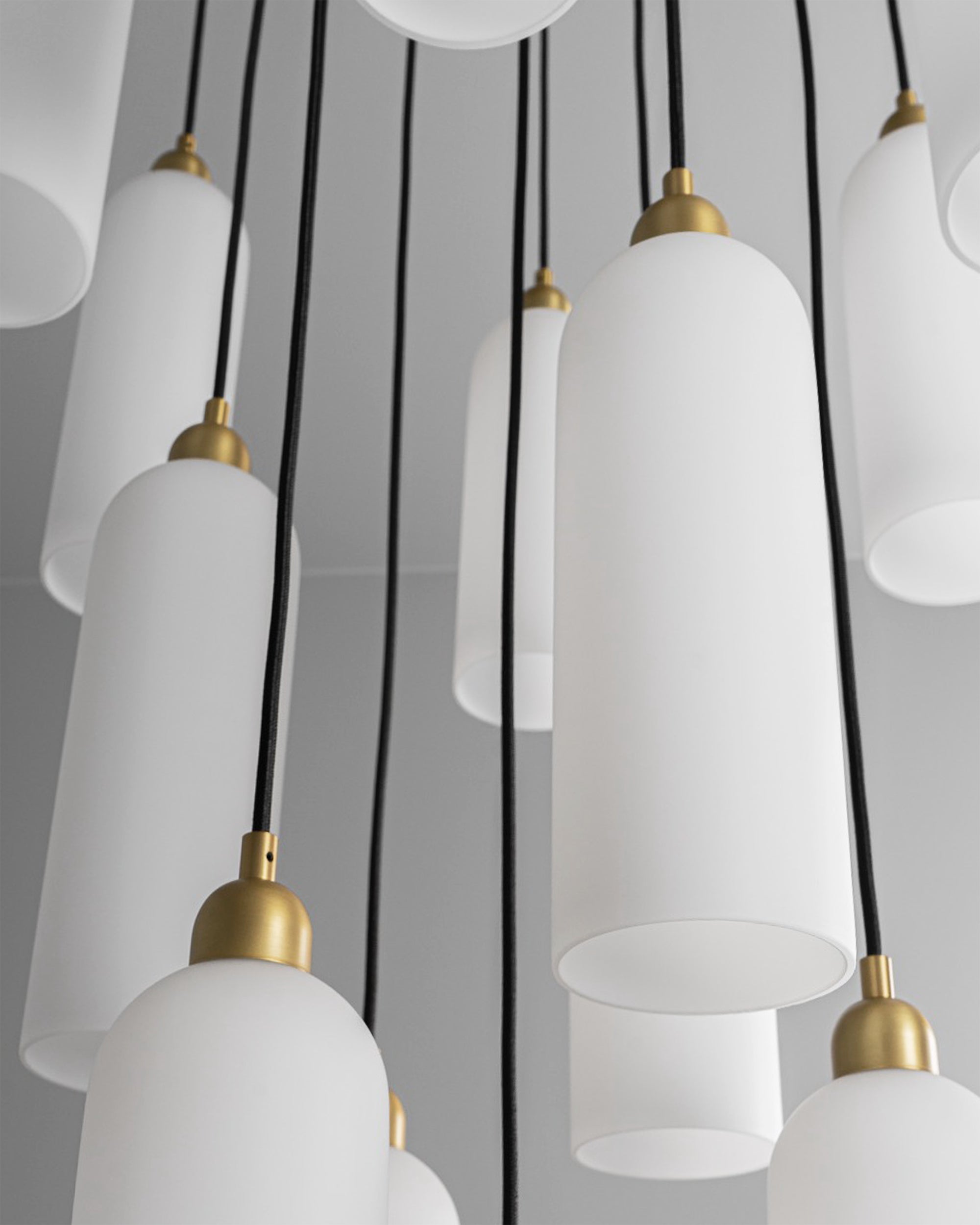 Metall/Glas - Cluster-Pendelleuchte, Metall/Glas