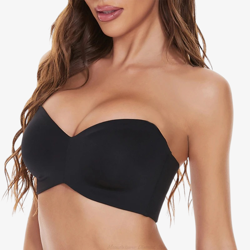 Strapelle - Damen trägerloser Bandeau-BH mit abnehmbaren Trägern