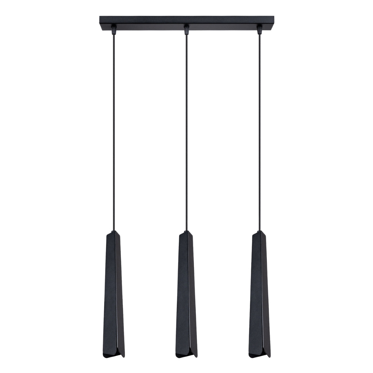 PRYSM - 3-flammige Pendelleuchte, Stahl schwarz, 45 x 5 x