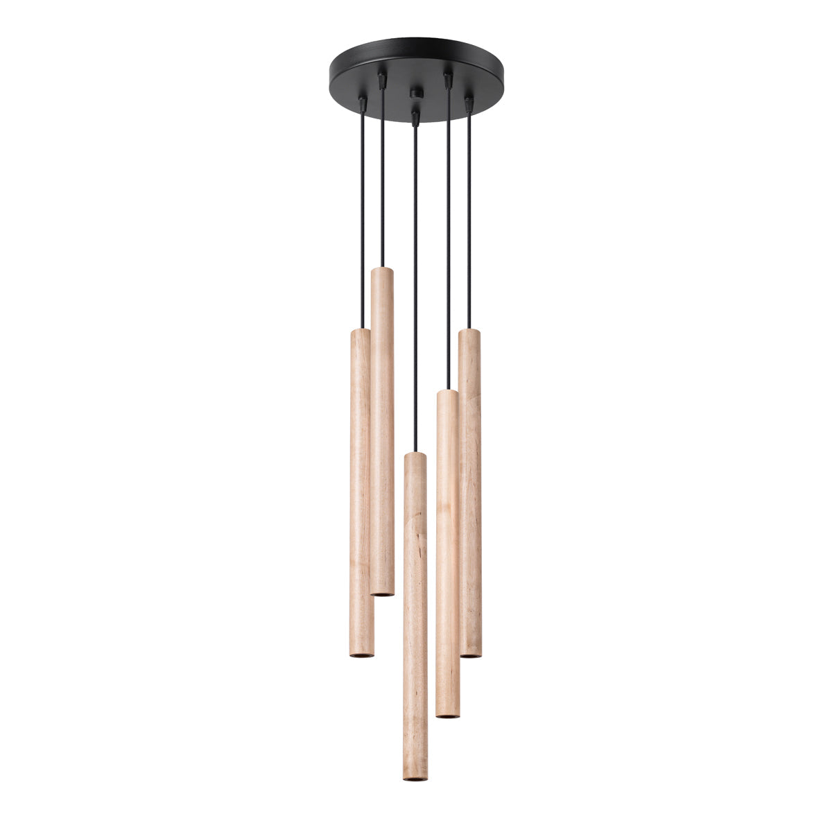 Nimbus - Pendelleuchte aus Holz mit 5 Leuchten