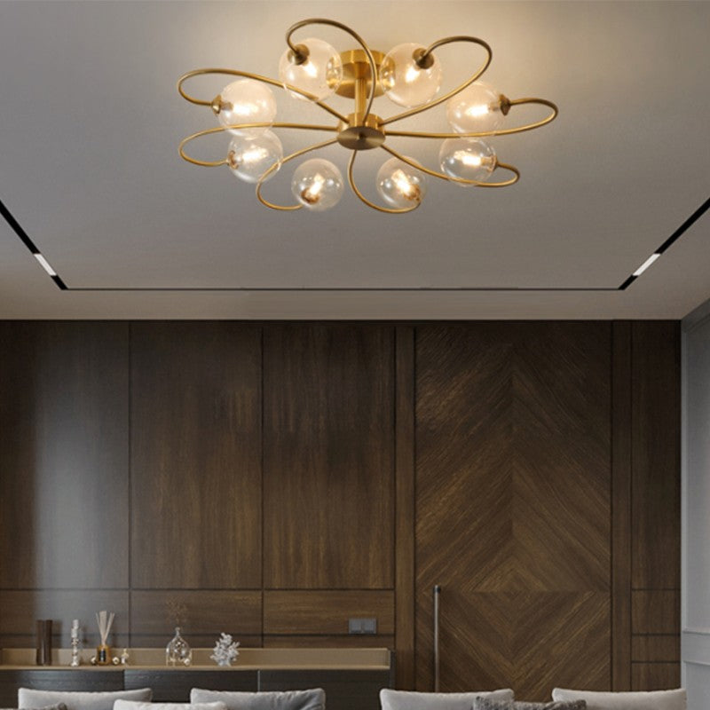 Celira - Moderne Deckenleuchte Glas & Gold